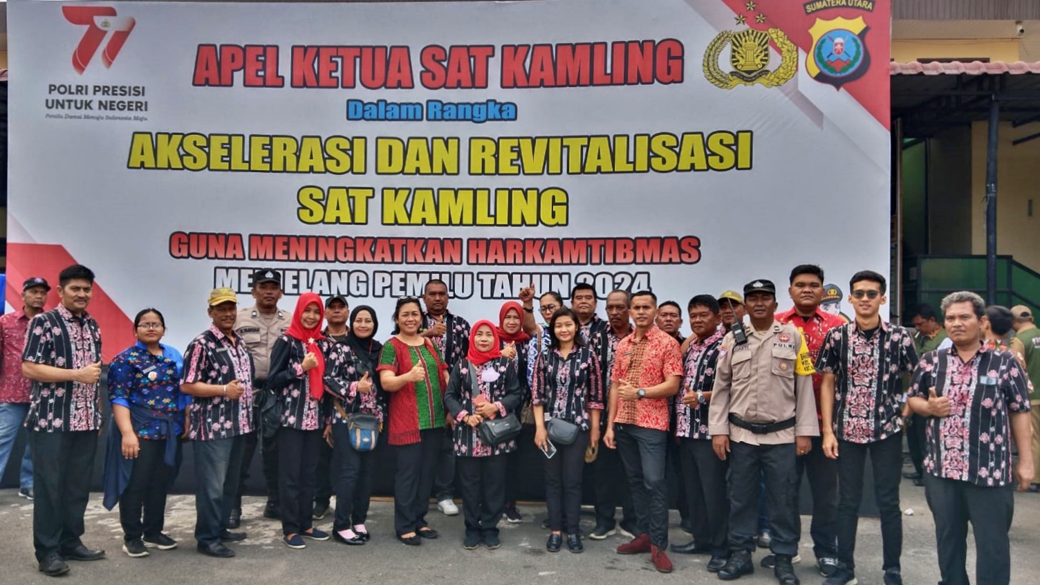 Apel Sat Kamling Guna Meningkatkan Harkamtibmas Menjelang Pemilu 2024